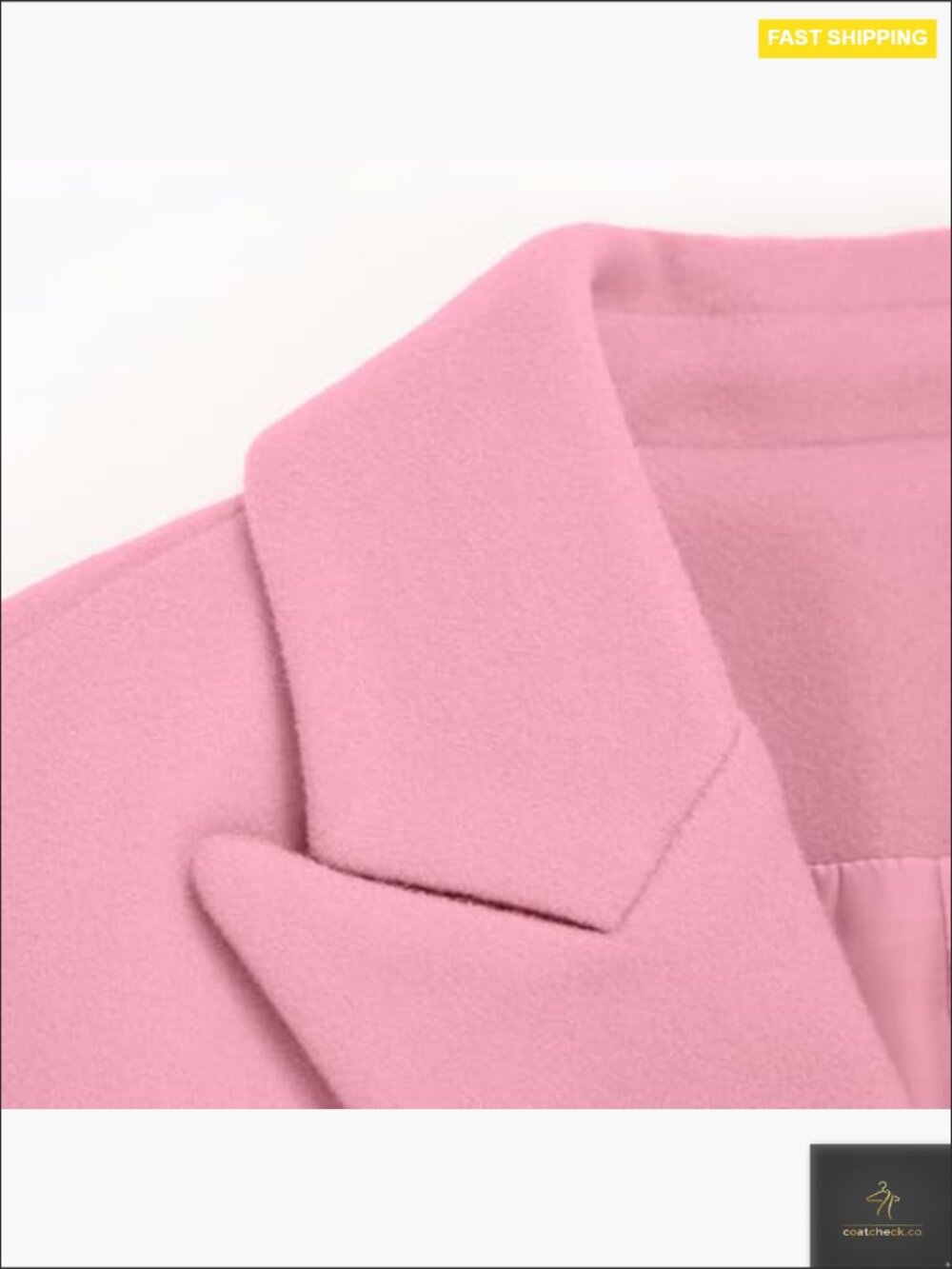 Double Breasted Wool Peacoat Trench Coat Warm Classic Notch Lapel Midi - Picture 5 of 7